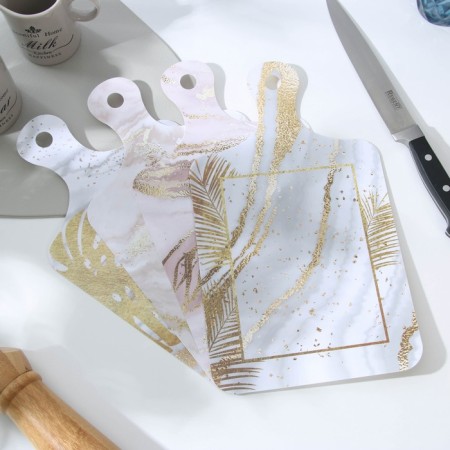 The board is cut, set 4 pcs., Plastic plastic, 20 × 35 cm