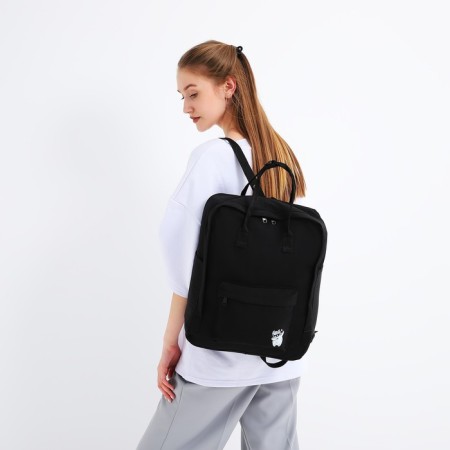 Backpack School Textile Cat, 38x27x13 cm, black color-6