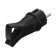Corner fork with a ring, 16a, with salary, 220 V, rubber, black