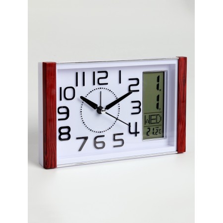 Watch alarm clock, on batteries, 17.9 x 10.9 x 4.1 cm, dial 10.9 x 15.5 cm