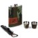Gift set 4 in 1 "khaki": a flask 270 ml, a sommelier knife, 2 piles, 17 x 23 cm