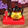 Plastic pendulum from the solar battery "Cat Mani-Neko with a tree" Black 8x10x6 cm