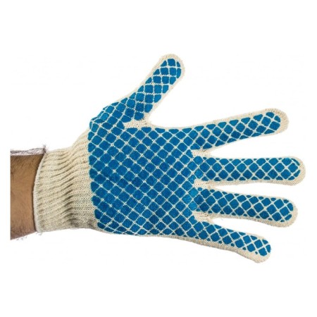 Garden gloves, x/b, knitting class 10, with PVC dots-2