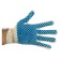 Garden gloves, x/b, knitting class 10, with PVC dots