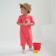 Sandwheel children's minku, coral color, height 74-80 cm