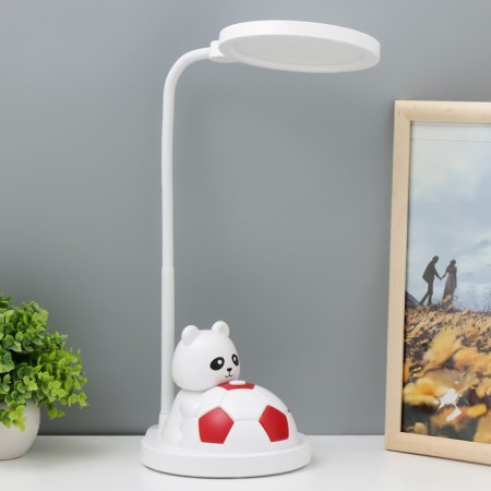 Blue table "Bear with the ball" LED white-red 14x15x48 cm Risalux