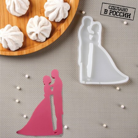 Silicone Mold for candies and chocolate "Wedding", 12.5 × 9 cm, the color is transparent
