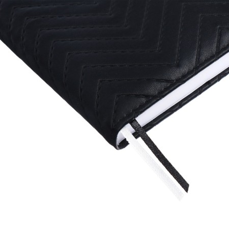 Lotted diary, A5, 136 sheets, leatherette, Devente.elizabeth, a solid cover with foam rubber, a snoop, perforation, lies, a block 70%, black-3