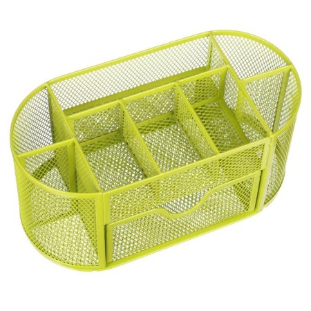 Chancellery trifle stand 9 departments, metal mesh, green-2