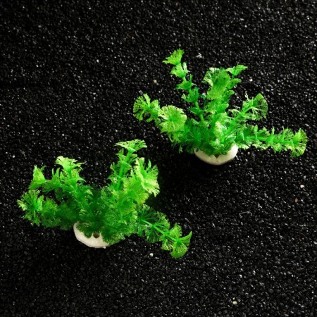The artificial aquarium bush, 10 cm, green-1