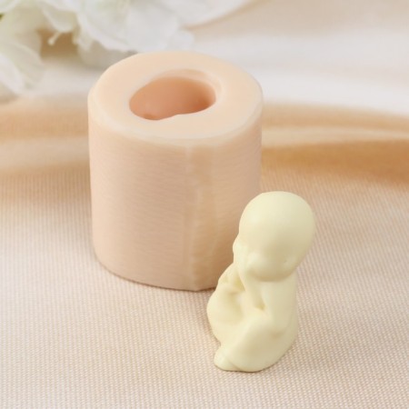 Silicone Mold "Little Buddha 2" 2.5x2.5x4 cm-3