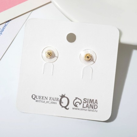 Earrings Metal "Mishutka", color black gold-2