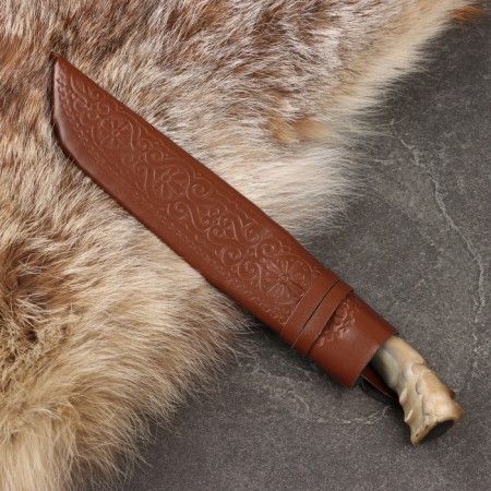 Knife Pchak Sharkhon - Big, Saigak, Garda tin engraving. ShH-15 (17-19 cm)-3