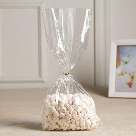 Polypropylene bearing package, with a bottom fold, transparent, 18*32*3 cm