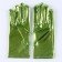 Carnival accessories- gloves, green metallic, artificial leather