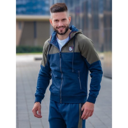 Sports costume men's ise, size 48, khaki color, dark blue-2