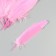 A set of goose feathers 15-20 cm, 10 pcs, bright pink with silver crumb