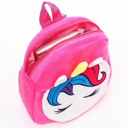Blue backpack on a zipper, with a pocket, 19x22 cm "Unicorn", Minnie Mouse-3