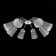 Ceiling EVOLUCE lamp. Sle103002-08. Maleonte. 8x40 watts, E14, 84x84x24 cm, chromium color