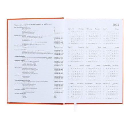 Dated diary 2024, A5, 176 sheets, Attomex.even, Bumvinyl cover, Lasse, Blok 70 g/m2, Orange-4