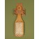 Massage comb 22.5*6.5cm bamboo/rubber white suspension/package QF