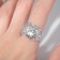Ring "crumpled lines" square, color silver, dimensionless