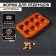 Form for the candy "cats", silicone, 16.5 × 11 × 1.7 cm, 8 cells, with sticks, brown color