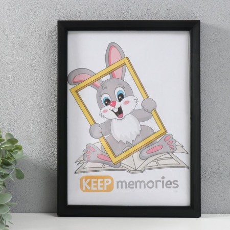 Photo frame plastic 21x30 cm 5 series, black-1