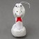 Soft toy "Snake" with sequins, on suspension, 13 cm, silver color