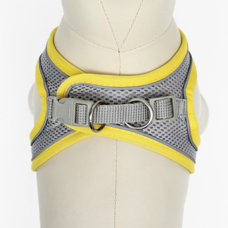 A set with a soft harness, fast-open, m, leash 150 x 1.5 cm, Osh 38-44 cm, og 44-50 cm, yellow-5