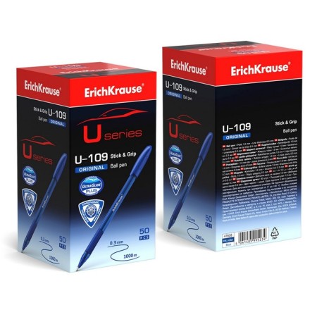 Ballic handle Erichkrause U-109 Original Stick & Grip, needle node 1.0 mm, ink blue, ultra-soft letter-3