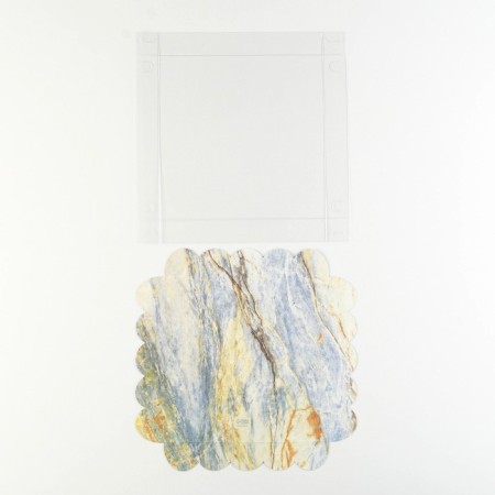 Cookie box, confectionery packaging with PVC lid, “stone”, 18 x 18 x 3 cm-5