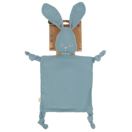 Toy - comfort "bunny", rattle, blue color, mum & baby-4