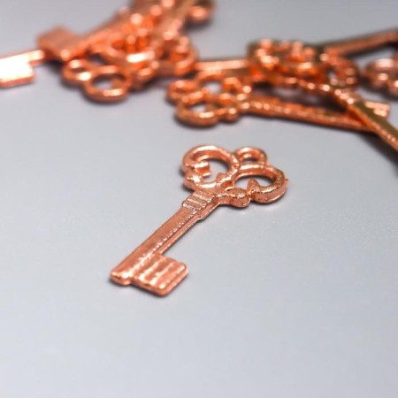 Suspension "Key", color pink gold 2x1 cm-1