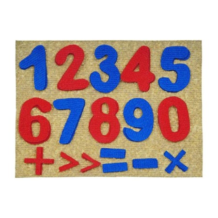 Set of didactic "numbers", with a gaming field, 39 details