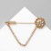 Pin "Flower", 5 cm, white color in gold