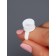 Rings - holes for glue for eyelash extensions, set - 100 pcs, white color