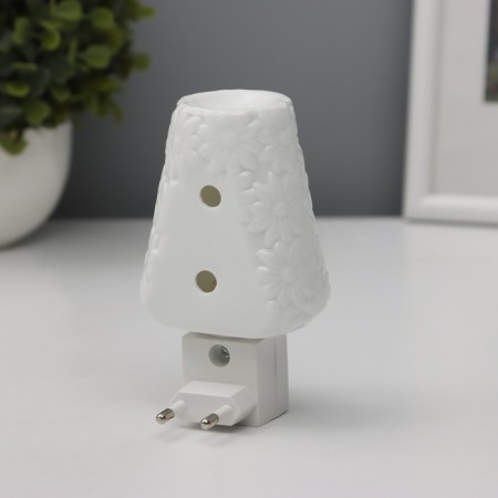 Lamp "Flowers" 1x7W E11 white 7x7x12cm-1