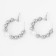 Grounding earrings “environment” of clusters, silver color, d = 5.7