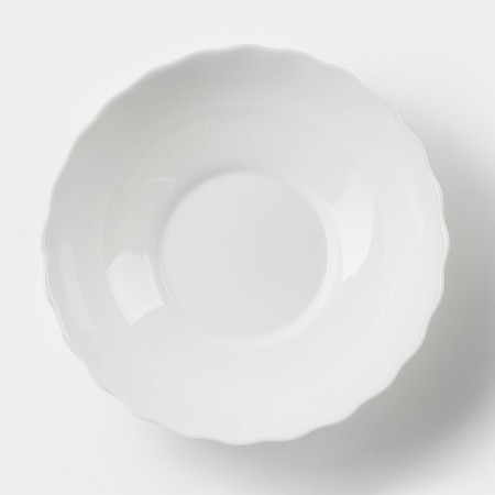 Salad "diva", 1 l, d = 20 cm, glass ceramic, white color-1