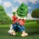 Garden figure "Dwarf with a hare and carrot" 46cm mix