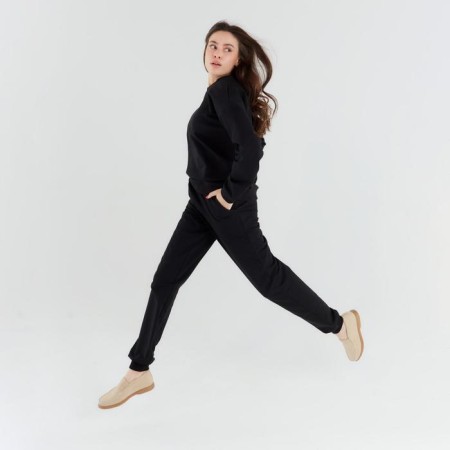 Women's costume (sweatshirt, trousers) minku: Casual Collection Black color, size 42-5