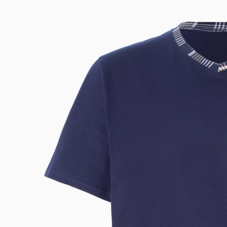Kit (T -shirt/shorts) male, blue color/cage, size 66-7