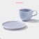 Tea pair of Dolyana "Coral", 275 ml, porcelain, blue