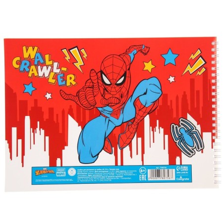 Album for drawing A4, 24 sheets 100 g/m², on the spring, spider-person-2