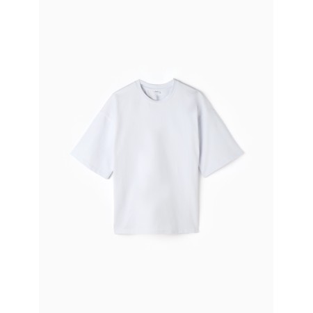 Women's T-shirt Minaku Oversize Fit: White Color, Rr. 48