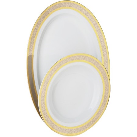Dining Service 6/25 OPAL, Decor “Wide Kant Platinum, Gold”, 25 items-4