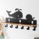 Decorative metal hooks "Kit and kitsok" black 22x9.5x37 cm