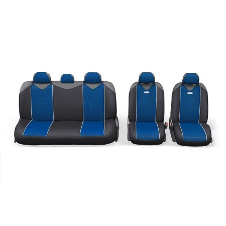 AutoProfi Carbon Plus CRB-902P BK/BL, closed seat, polyester for carbon, 9 objects, black/blue color.-1