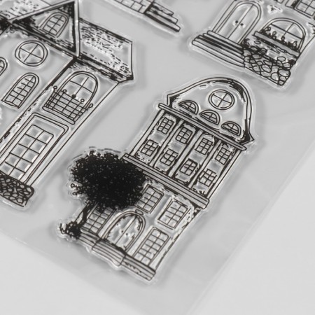 Stamp for creativity Silicon "Houses" 15x18cm-3